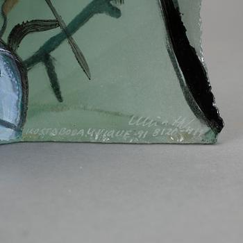 SKULPTUR, glas. Ulrica Hydman-Vallien, Kosta Boda 1991. Unik.