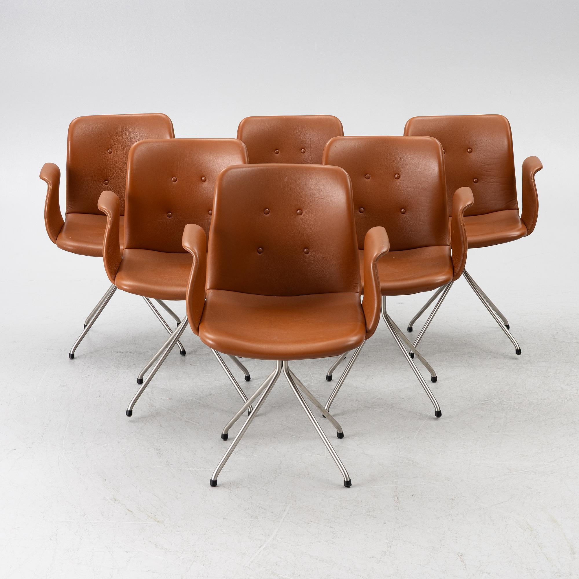 Bent Hansen, six 'Primum' armchairs, Denmark.