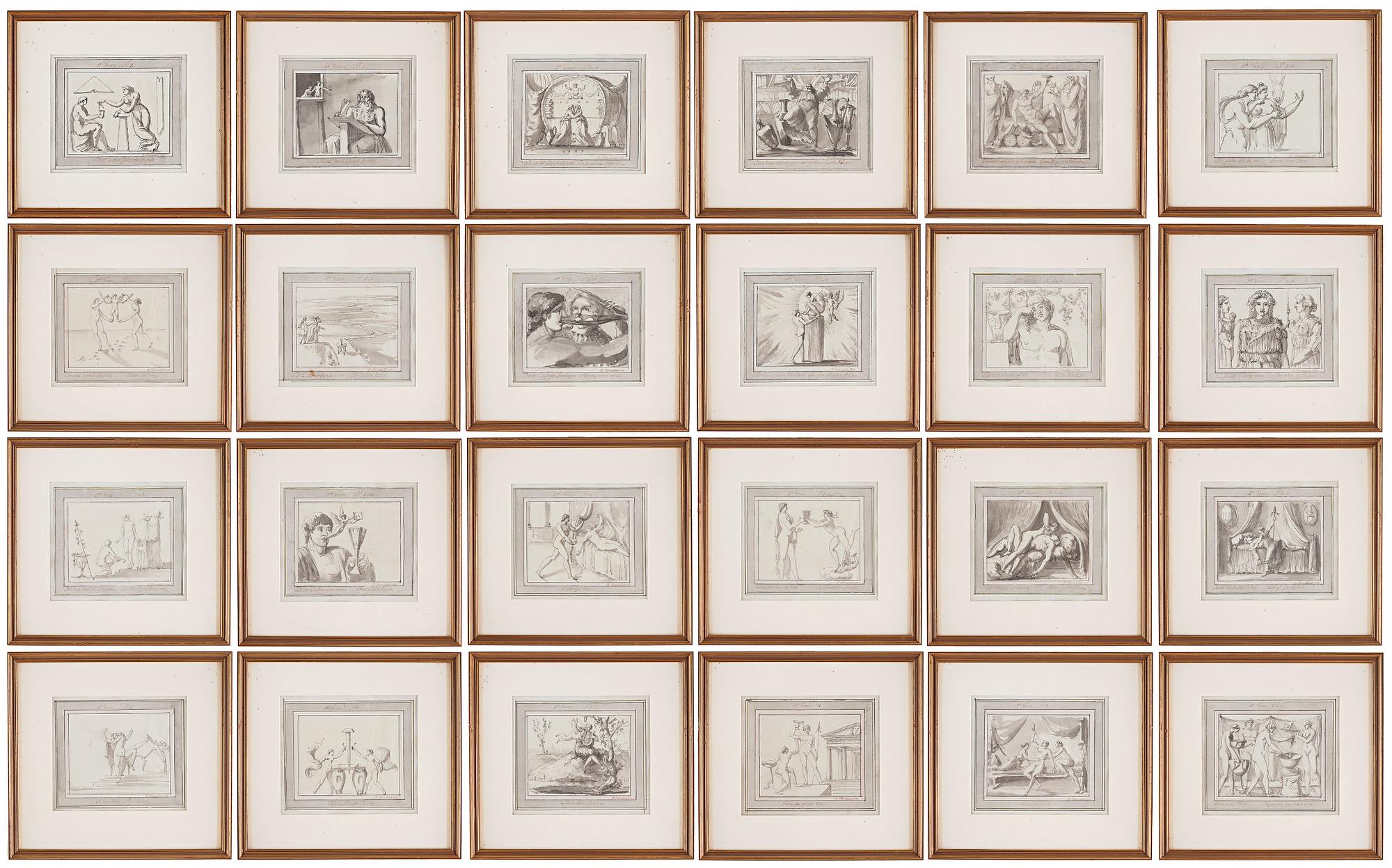 Carl August Ehrensvärd, "Goda gosse, glaset töm". Illustrations for drinking songs, 24.
