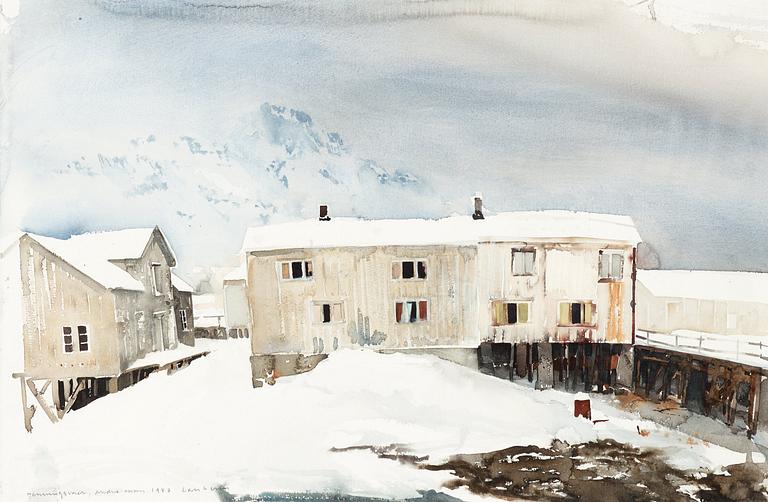 Lars Lerin, "Henningsvaer".