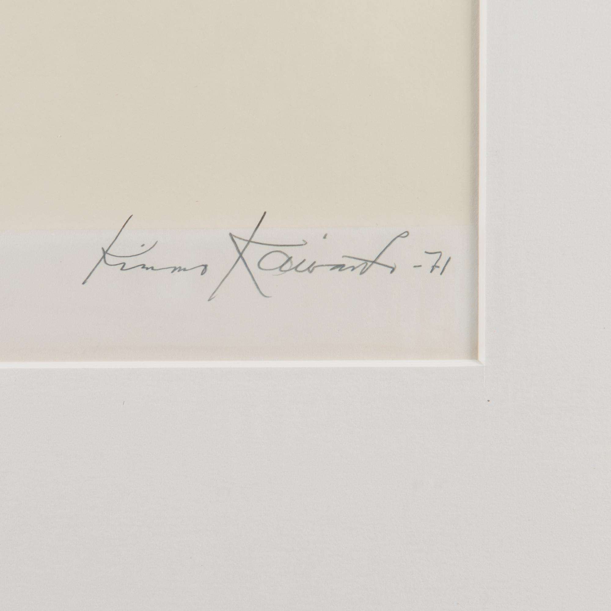 serigraph, signed and dated -71, numbered IV.