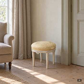 Gustavian stool, late 18th century.