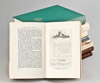 PARTI BÖCKER, 9 st, bankväsende, bla "Skånska Privatbanken-en minnesskrift" Stockholm 1931.