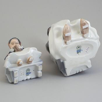 Two Royal Copenhagen porcelain figurines, Denmark, 1970s.