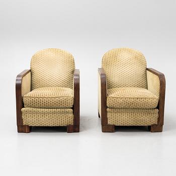 A pair of Art Déco armchairs, 1920's/30's.