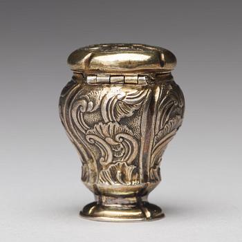 A Swedish 18th century silver-gilt snuff-box, mark of Ferdinand Sehl, Stockholm 1771.