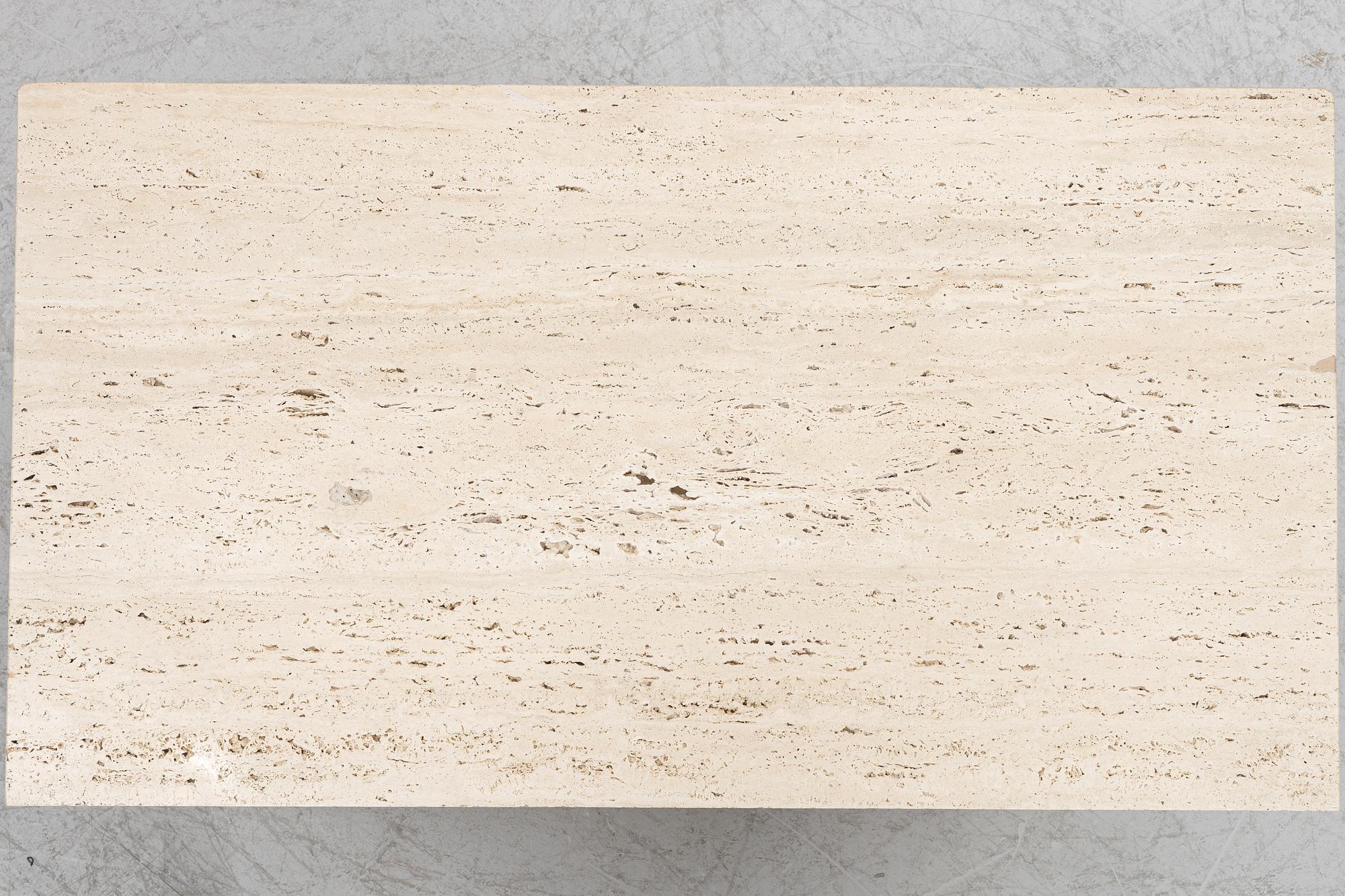 Coffee table, travertine, 1980s.