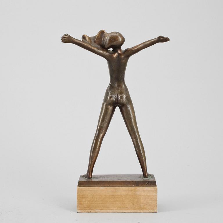 SKULPTUR, brons, Stig Blomberg, sign SB. Ystad Brons.