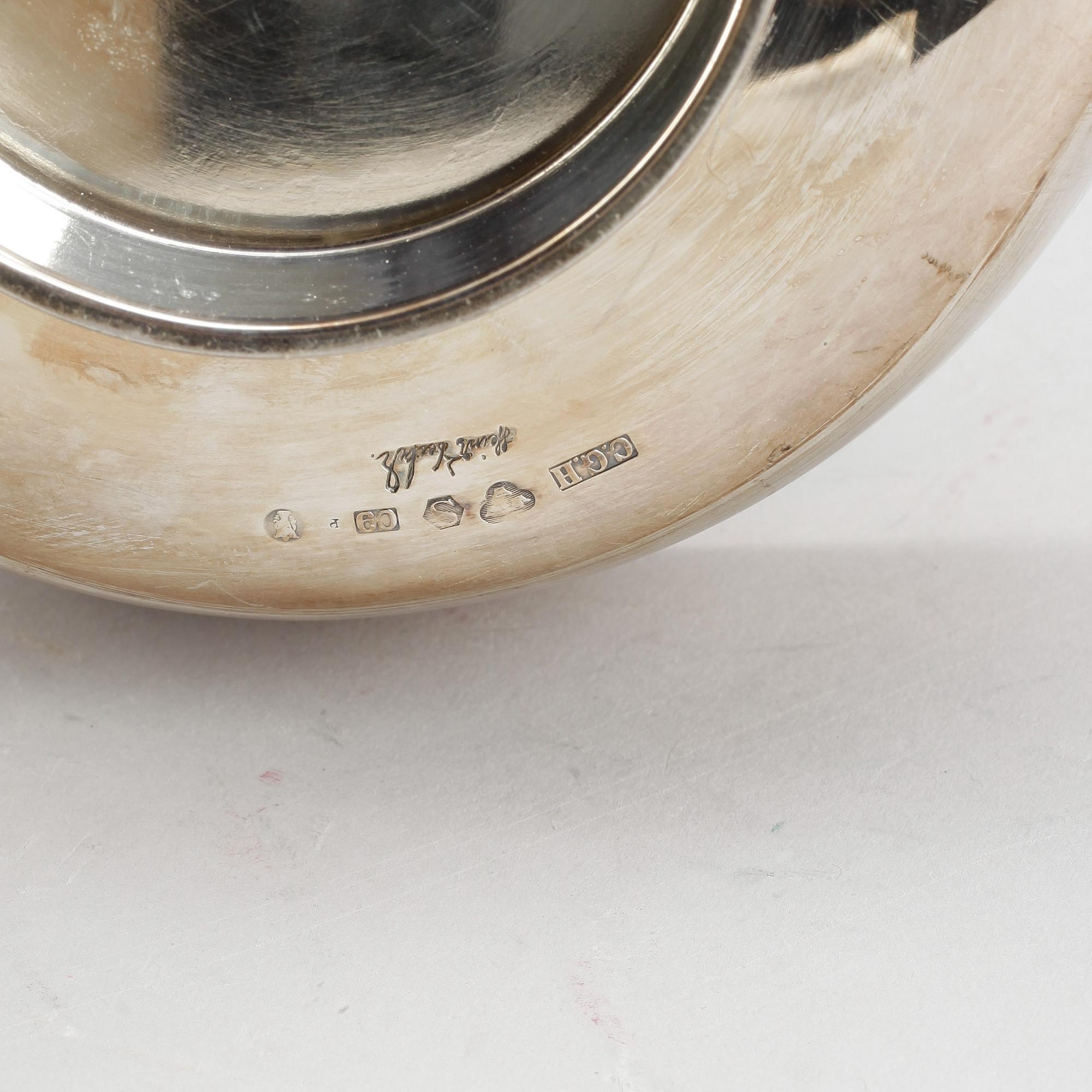 PARTI SILVER, 3 delar, bland annat Claes-Erik Giertta, Stockholm, 1975, total vikt ca 732g.