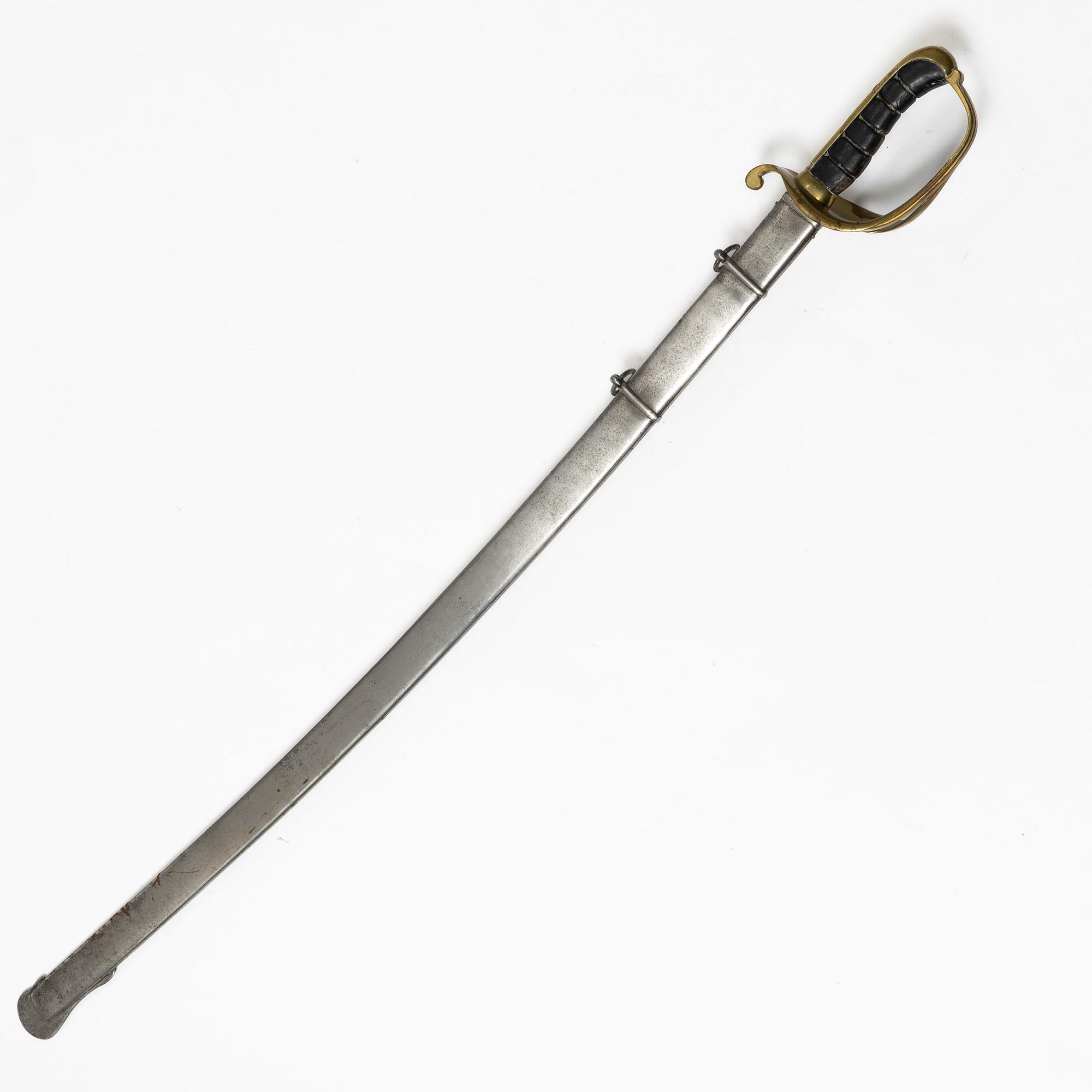 A Swedish officer's sabre, with scabbard, second half of the 20th century.