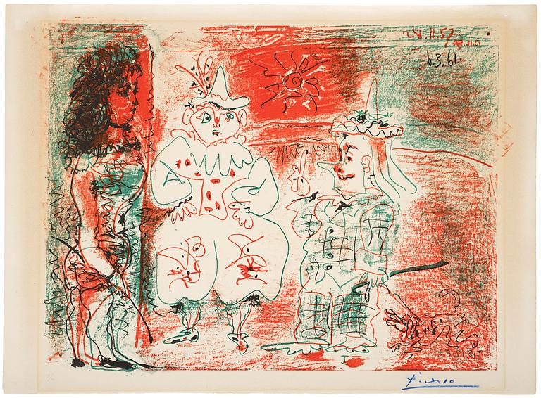 Pablo Picasso, "L'Ecuyère et les clowns".