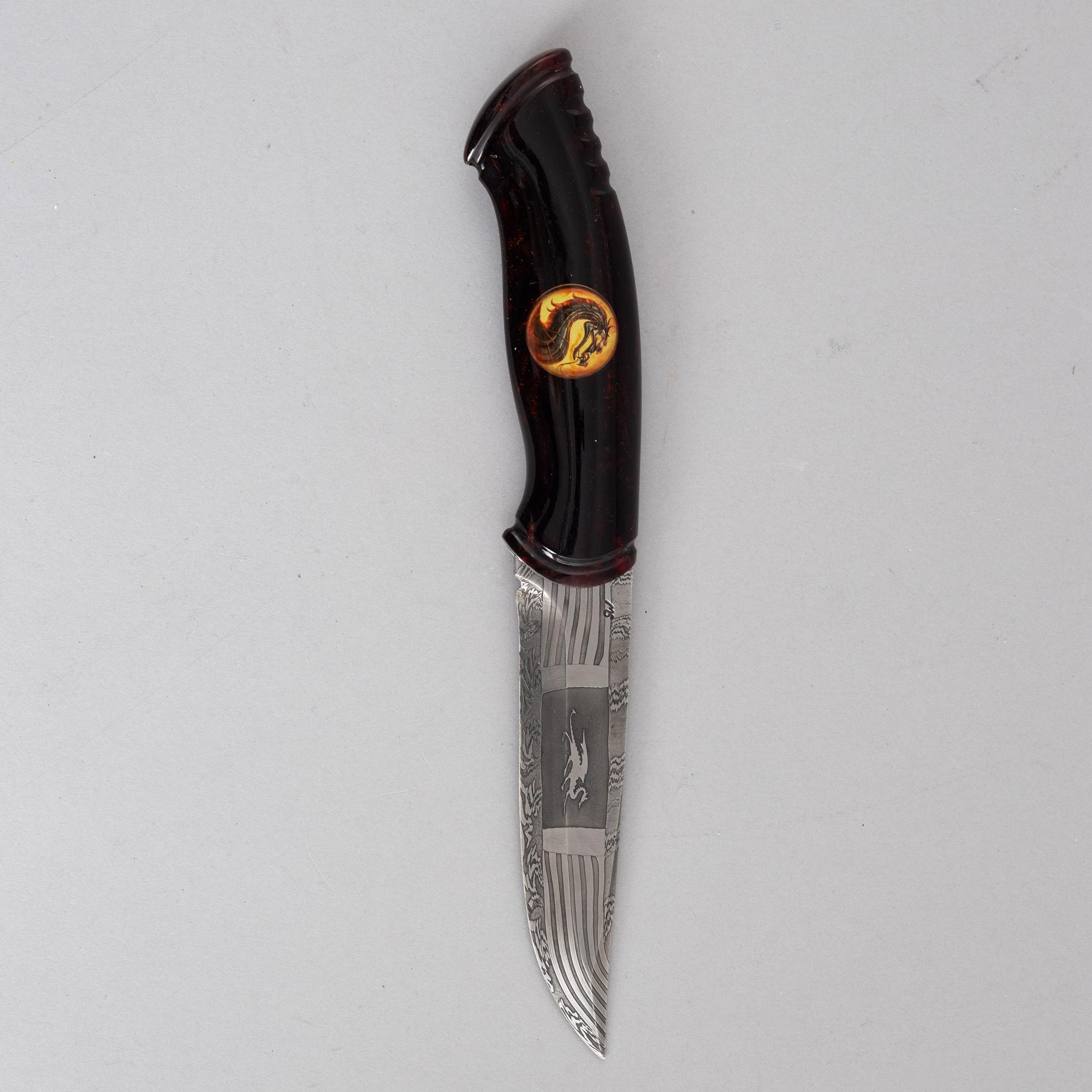 Patrik Nilsson & Mattias Styrefors, knife, "Dragon Knife", signed and dated 2017.