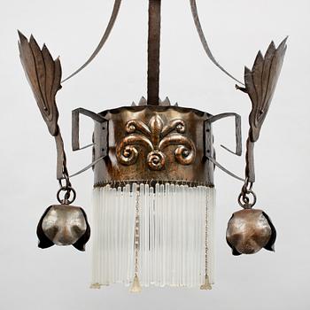 TAKLAMPA, jugend, 1900-talets fösta kvartal, höjd 80 cm.