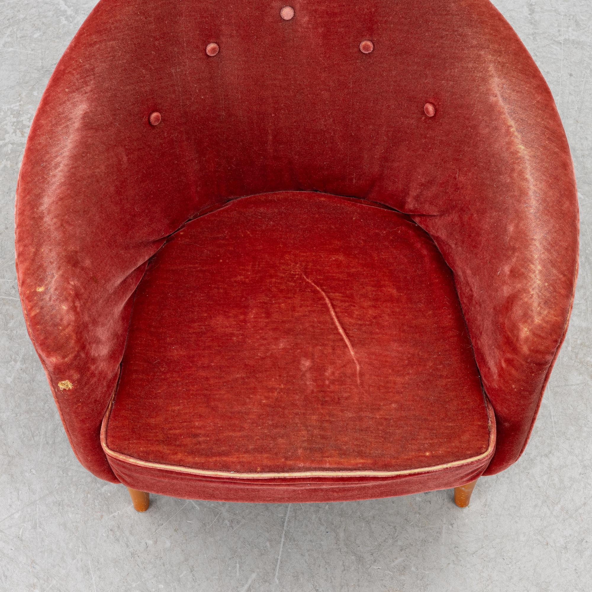 Kerstin Hörlin-Holmquist, an armchair, "Stora Eva" from the series "Paradiset", Triva, Nordiska Kompaniet, mid-20th century.