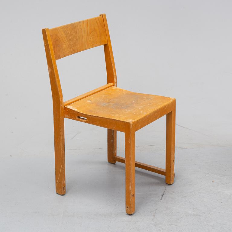 Six birch chairs by Sven Markelius, mid 20th Century.