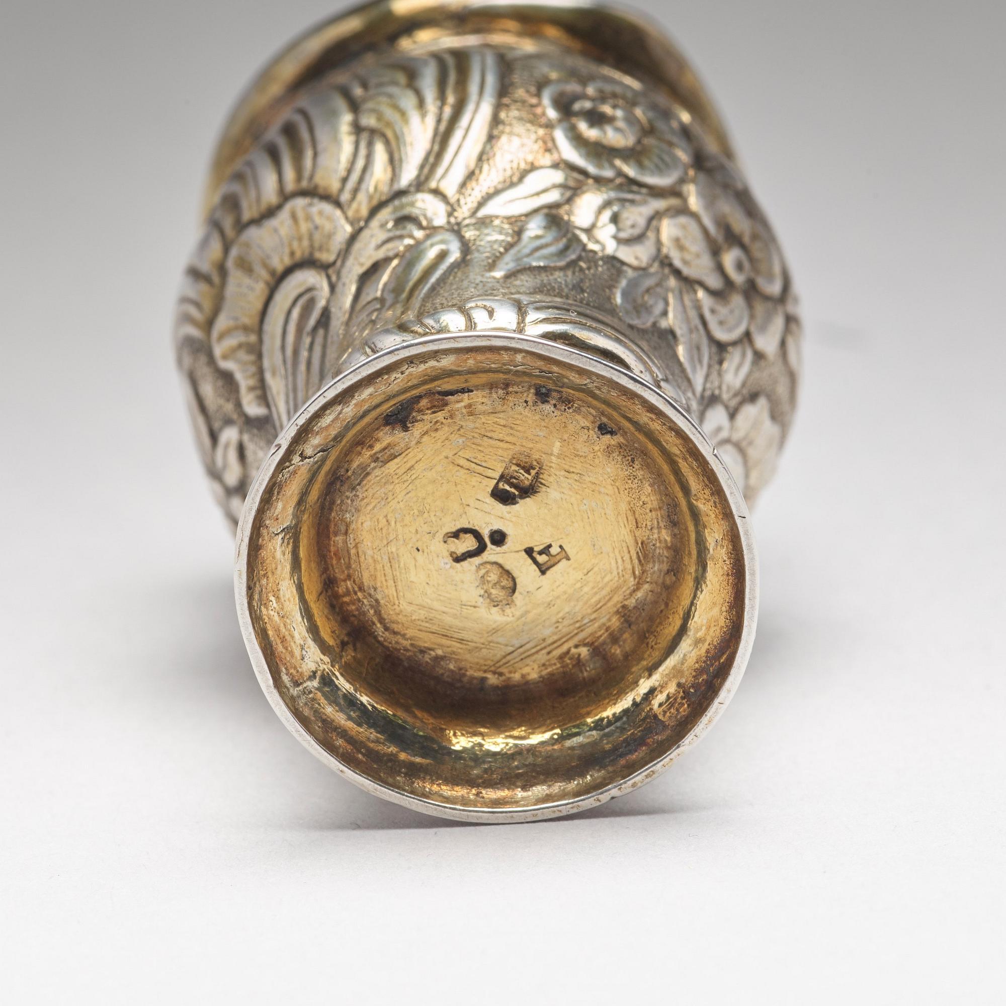 Two 18th century silver-gilt snuff-boxes, one marked Jacob Lampa, Stockholm 1764 and one unmarked.