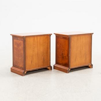 Nightstands, a pair, later part of the 20th century.