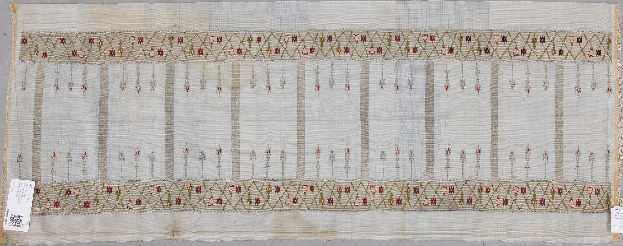 DUK, silke och silvertråd. Östeuropa troligen Bulgarien Rumänien 1800/1900-tal.