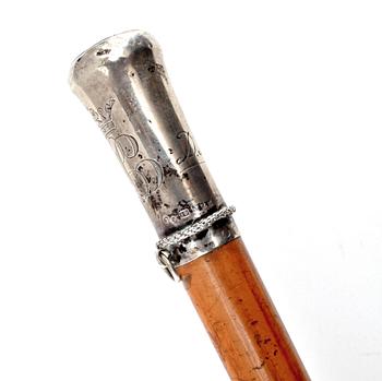 KÄPP, bl a silver och trä, Peter Ohlijn, Åldermansstämpel Friedrich Silber. Karlskrona 1795.