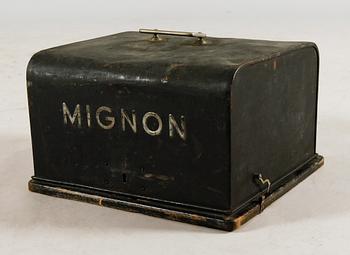 SKRIVMASKIN, Mignon, sekelskiftet 1900.