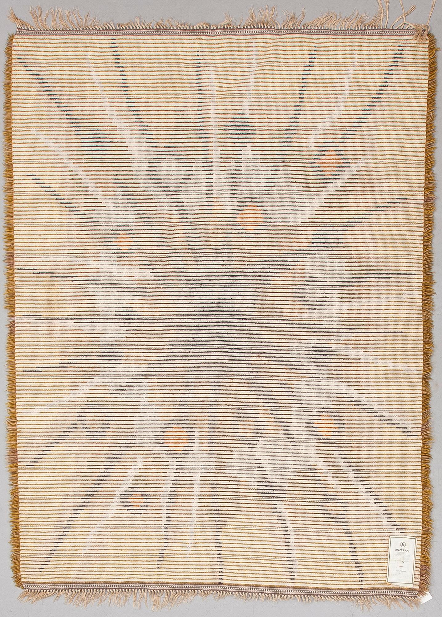 INGRID JAGARZ, rya, Marks rya, 1960-tal. Ca 200x150 cm.
