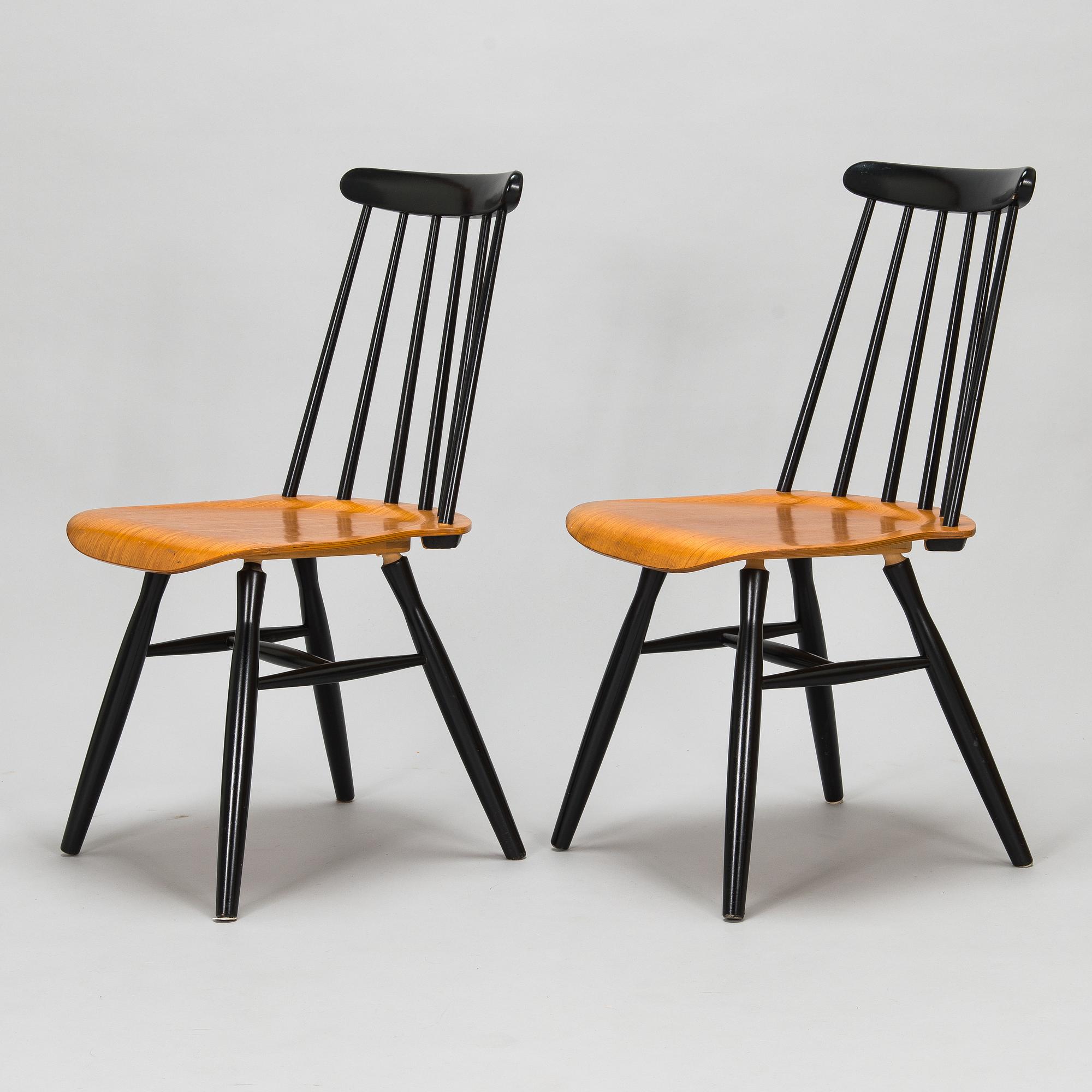 Ilmari Tapiovaara, four mid-20th century 'Pelimanni' chairs for Asko.