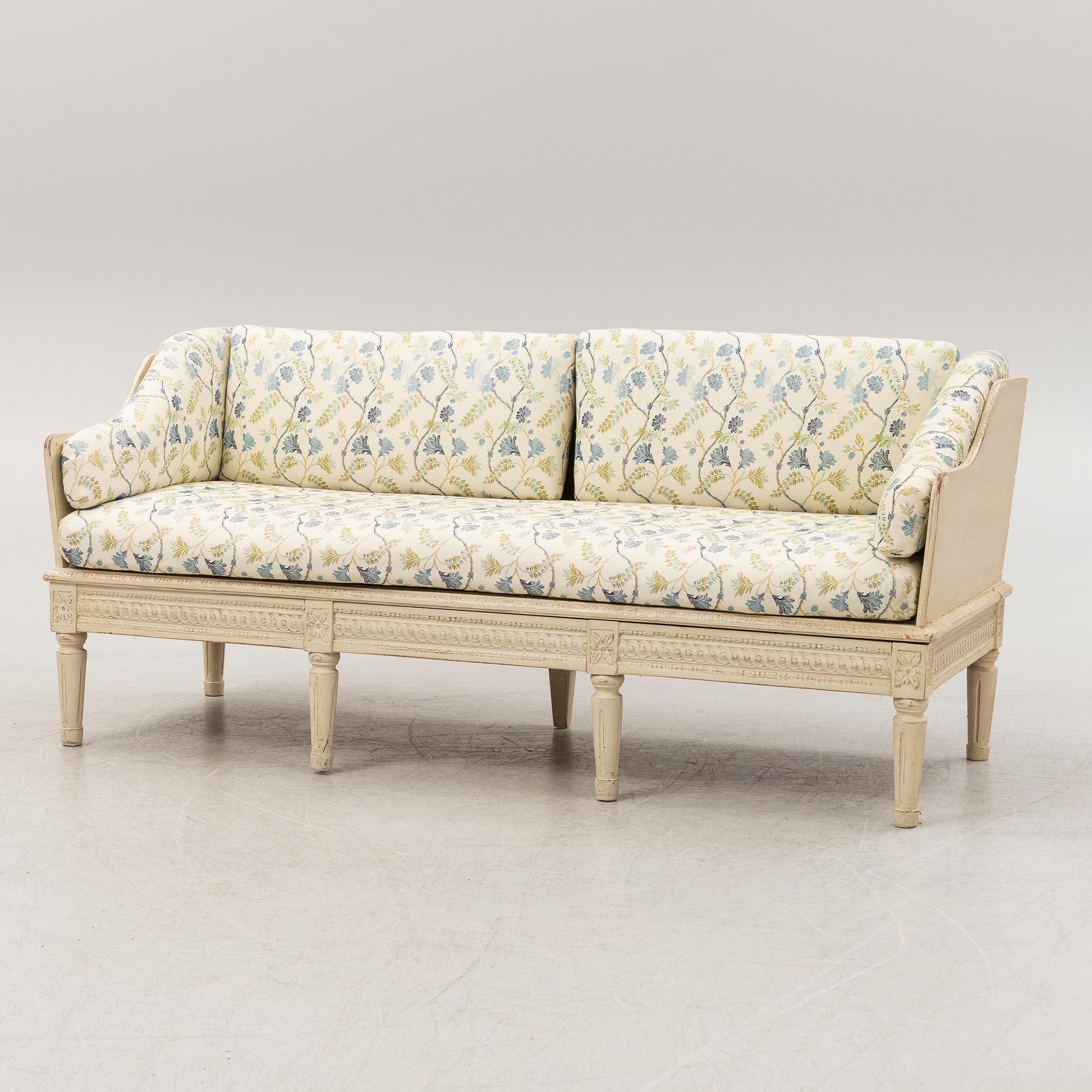Trågsoffa, gustaviansk stil 1800-tal.