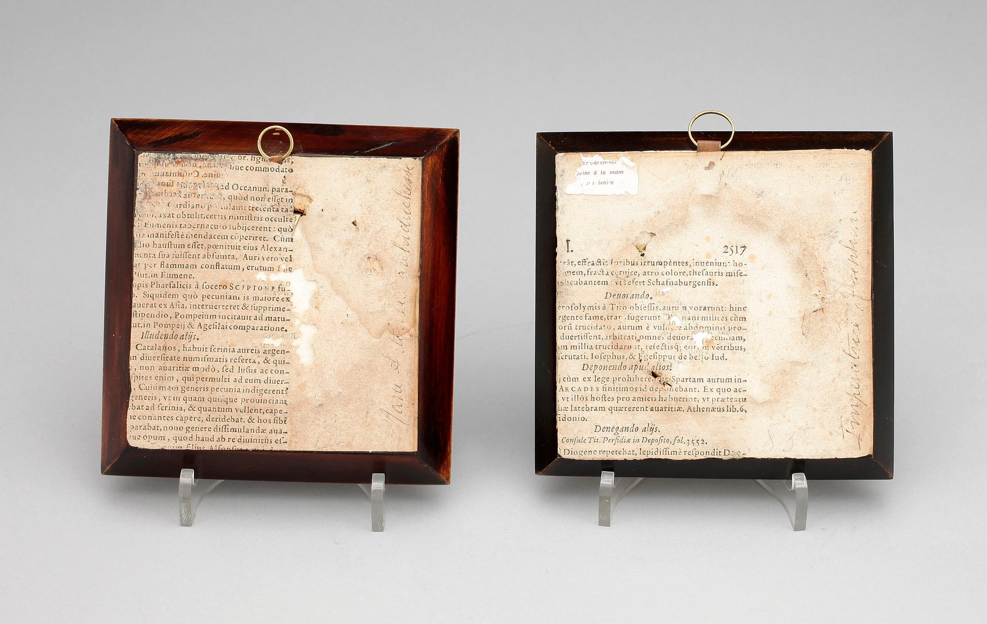 OKÄND KONSTNÄR, gouacher 2 st, miniatyrer, 1900-talets första hälft.