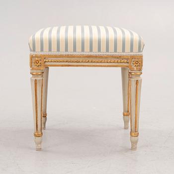 A Gustavian stool by E. Öhrmark (master in Stockholm 1777-1813).