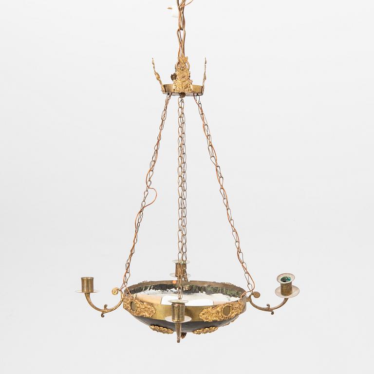A mid 1800s Empire hanging lamp.