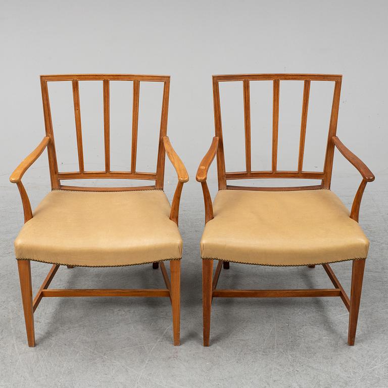 JOSEF FRANK, a pair of model 620 armchairs.