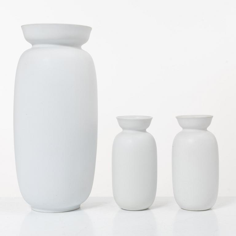 Stig Lindberg, vases, "Grazia", 3 pcs, Gustavsberg.