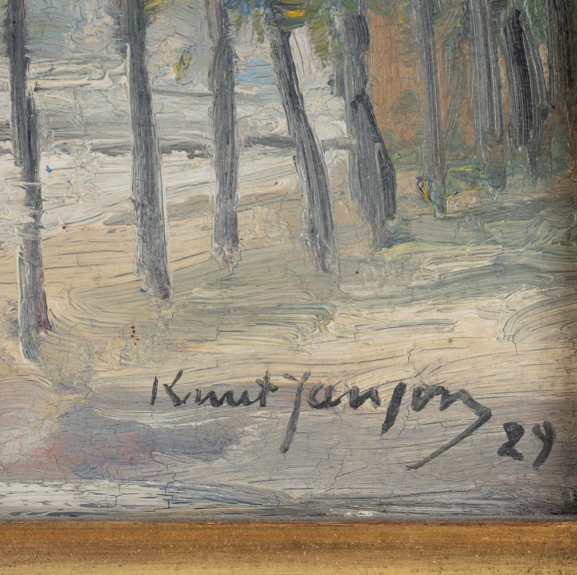 Knut Janson, oil on panel, signed and dated -29.