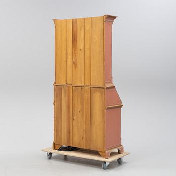 A Gustavian style writing cabinet, end of the 20th Century.