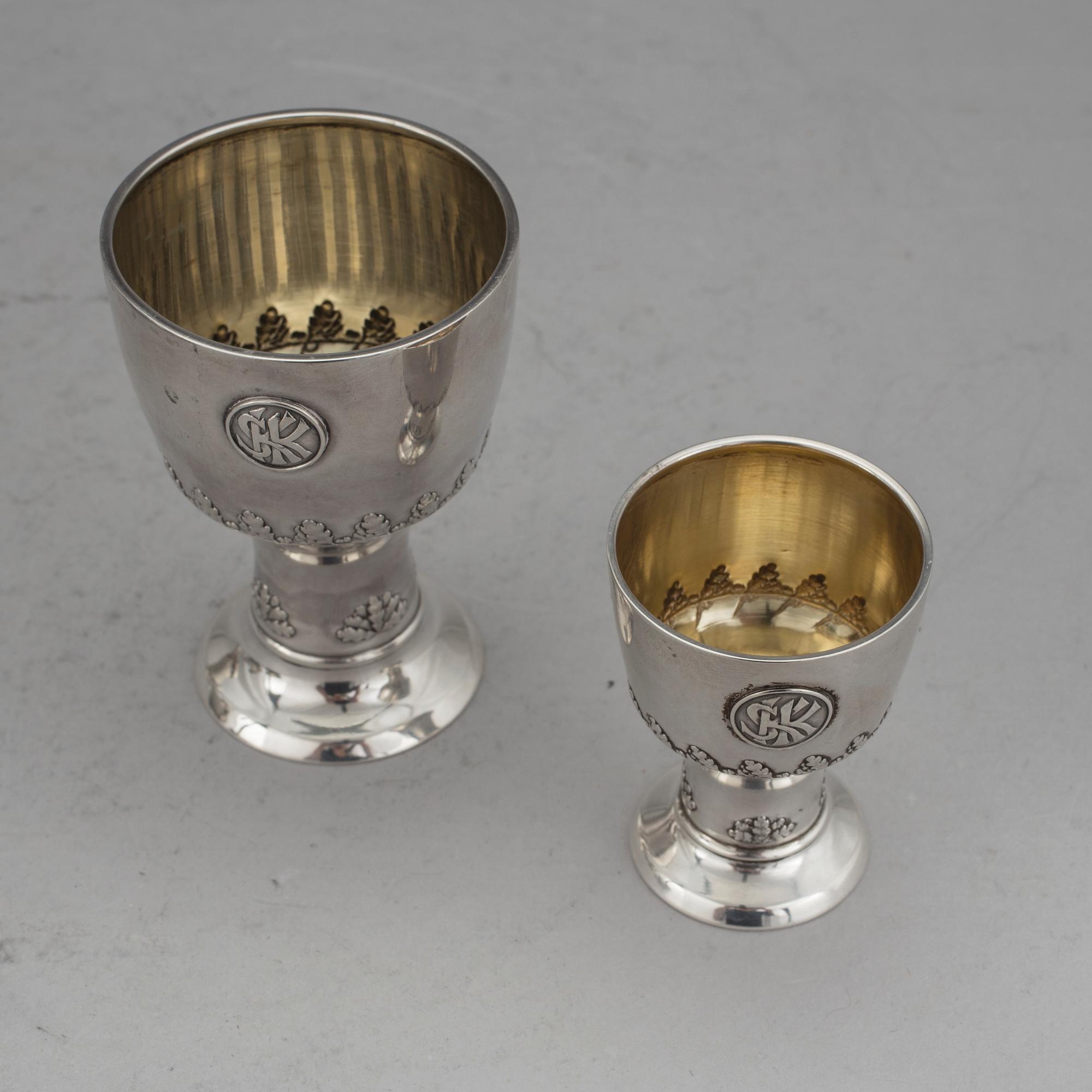 PARTI SILVER, bland annat CG Hallberg, 1034 g.