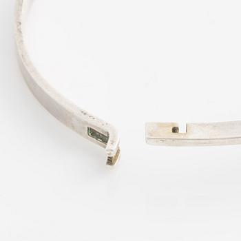 Armring silver med rökkvarts.