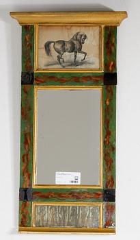 SPEGEL, s k glasmästarspegel, 1800-tal.
