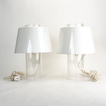 A pair of Innolux plastic table lamps later part of the 20th century.