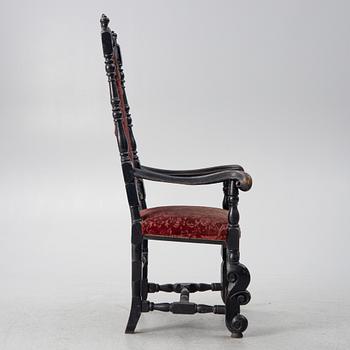 Karmstol, barockstil, omkring 1900 med äldre delar.