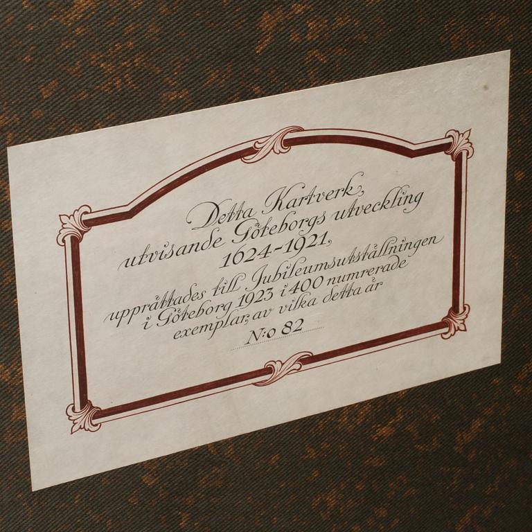 KARTVERK, "Historiskt kartverk över Göteborg", numrerad 82/400, 1923.