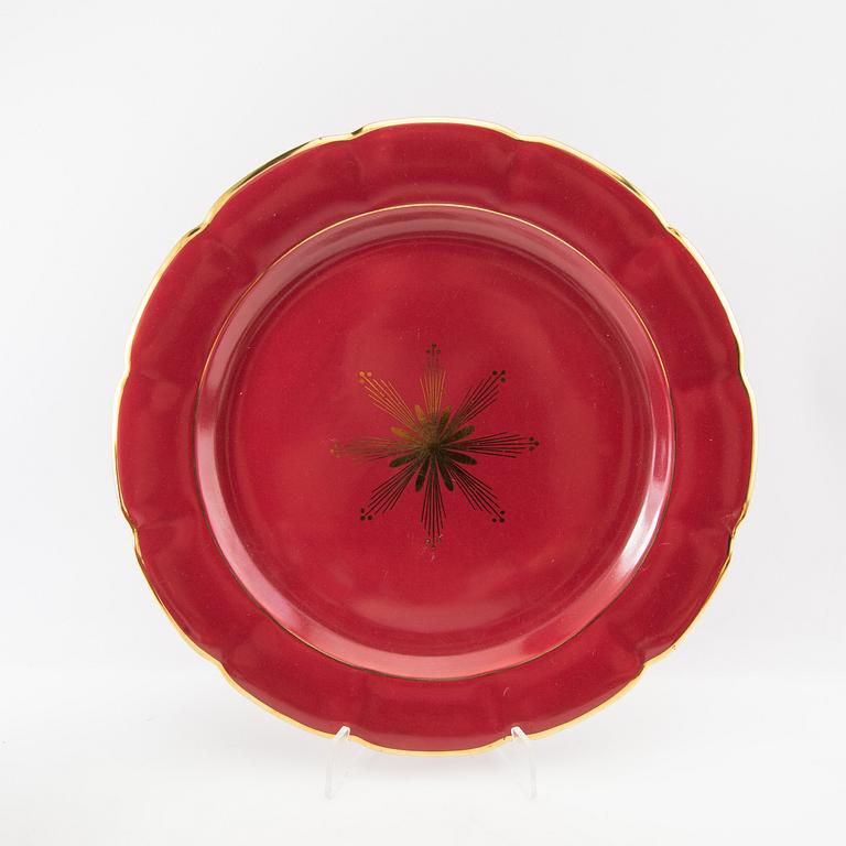 Arthur Percy, 25 pieces, "Rubin", Gefle, mid-20th century.