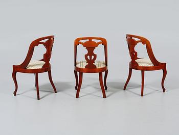 STOLAR, 3 st, s k Göteborgsstolar, 1900-talets slut.