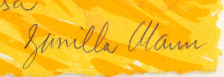 Gunilla Mann, a color litograph, signed, 83/290.