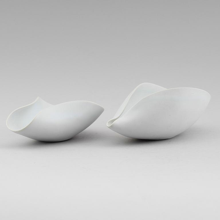 SKÅLAR, 2 st, stengods, "Veckla", Stig Lindberg, Gustavsberg Studio.