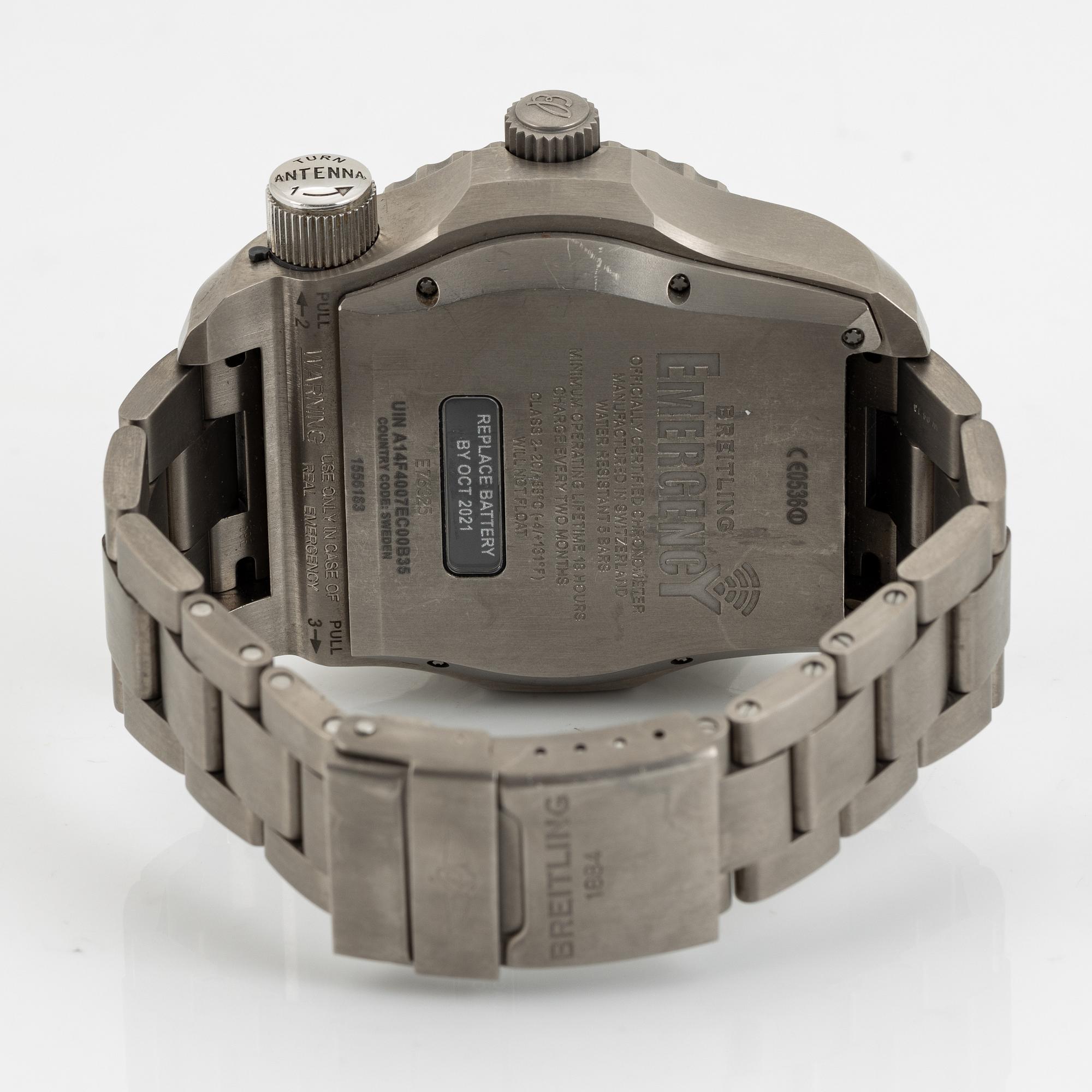 Breitling, Emergency II, wristwatch, 51 mm.