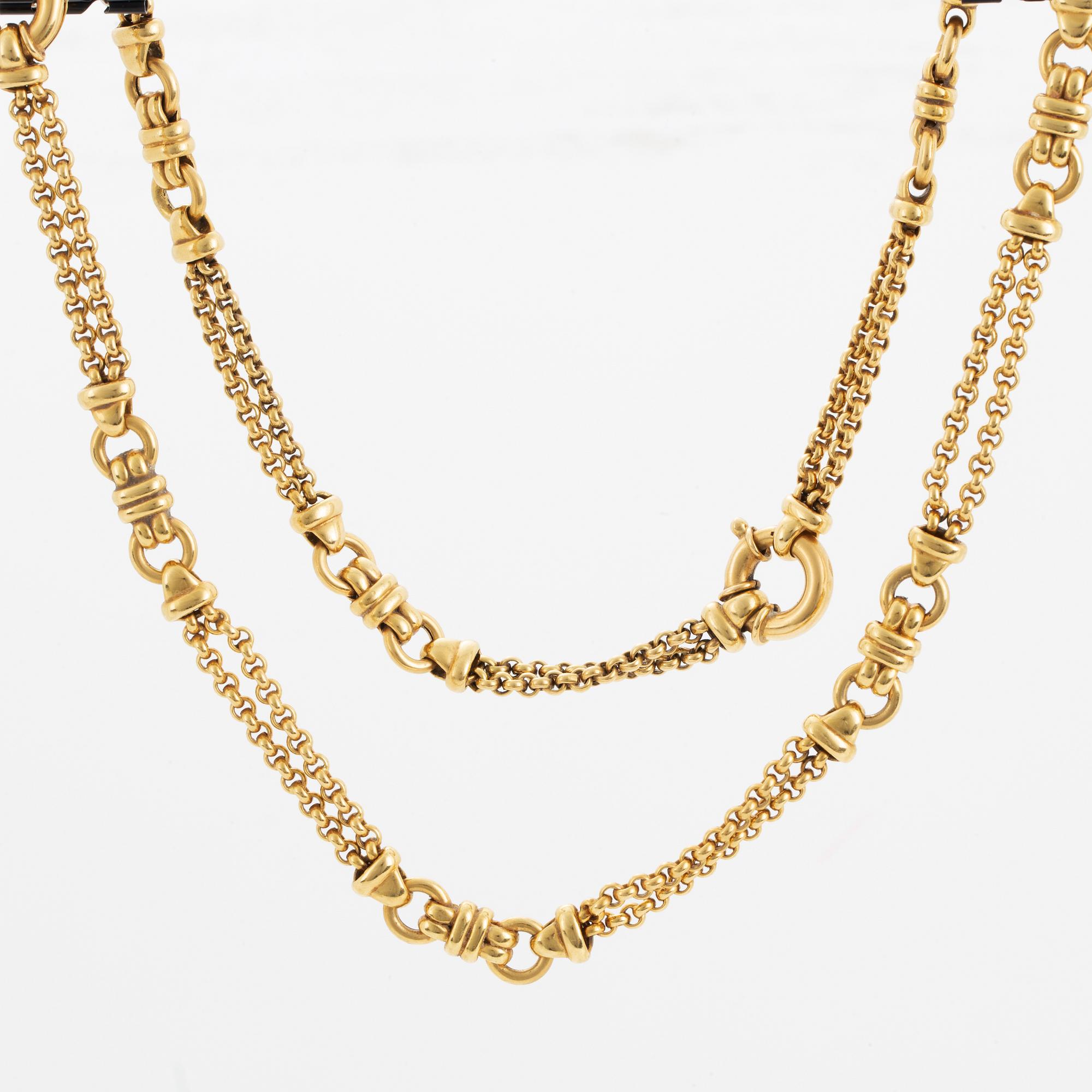 Halslänk/armband 18K guld.
