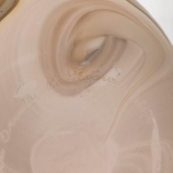 Heikki Orvola, A unique glass bowl, signed Heikki Orvola Nuutajärvi Notsjö, 1978/1979.