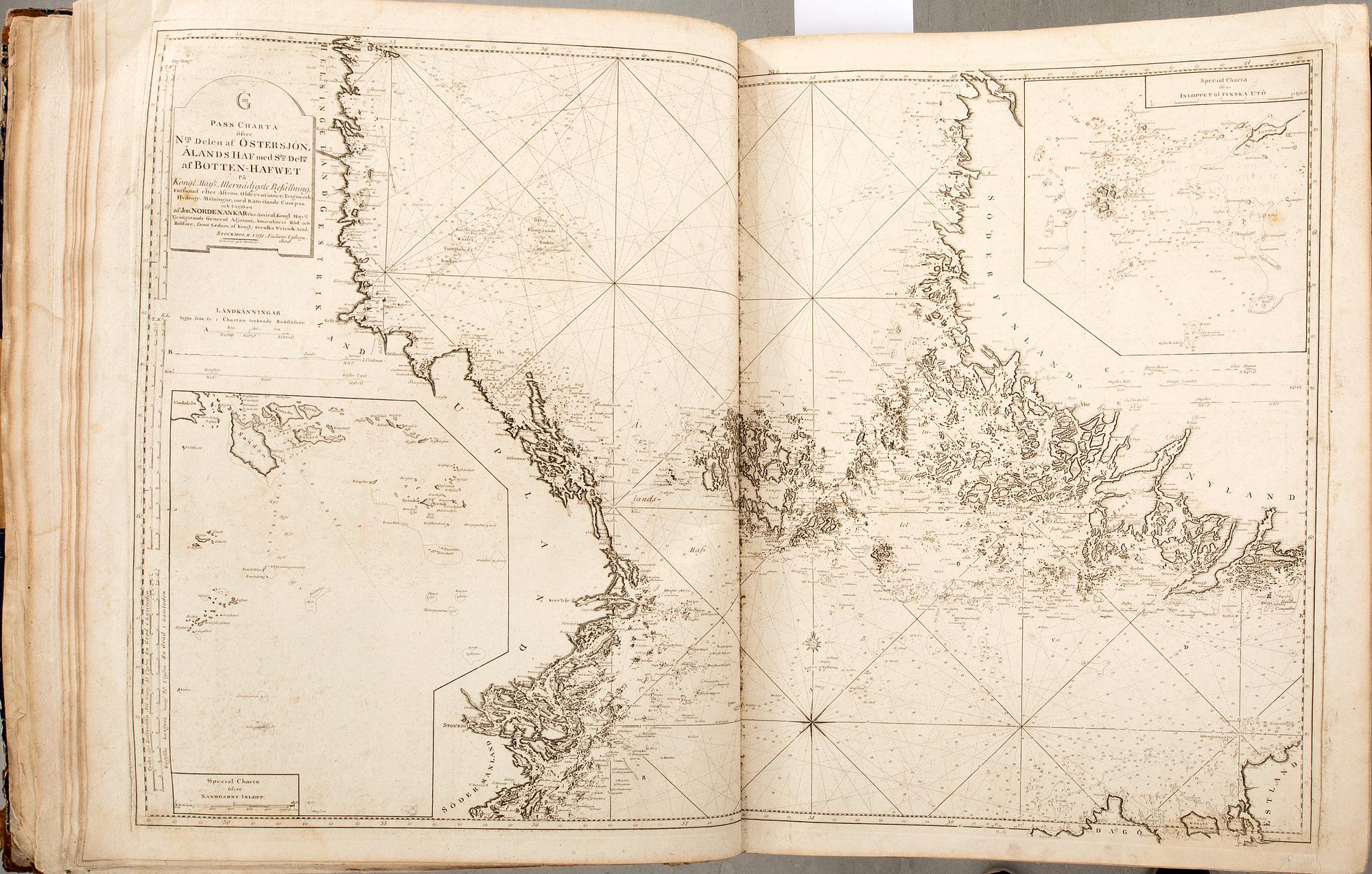 Gustaf af Klint, book, "Sweden's Maritime Atlas", 1797-1815.