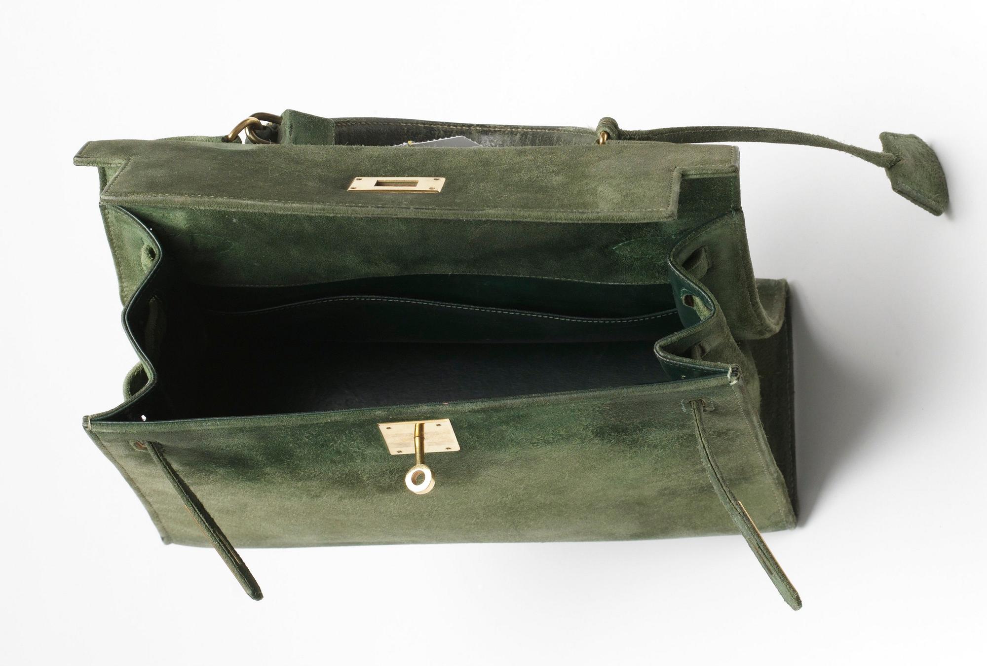 HANDVÄSKA, Hermès, modell "Kelly". 1960-tal.