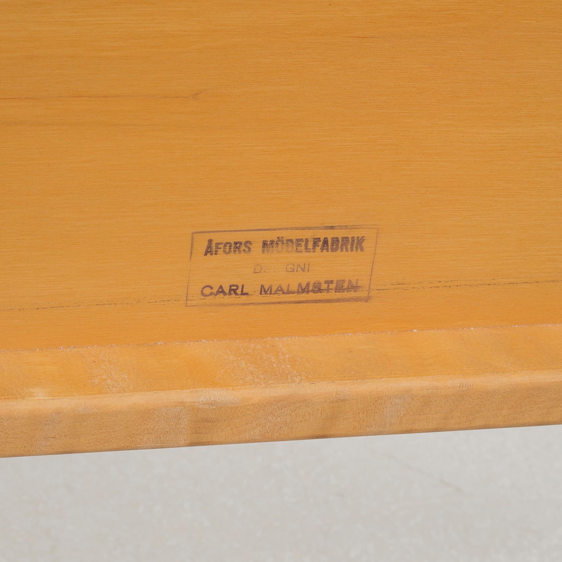 A pair of beds by Carl Malmsten for Åfors Möbelfabrik, second half of the 20th century.